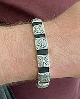 Браслет 22 розмір Залужного Вікінгів Мідгард зі срібла 925 проби