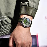 Механічний з автопідзаводом годинник для дайвінгу (20 АТМ) Pagani Design PD-1767 Silver-Green, фото 5
