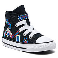 Urbanshop com ua Кеди Chuck Taylor All Star Easy On Stickers A06357C Black/Fever Dream/Blue Slushy РОЗМІРИ