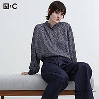 Объемная блузка UNIQLO с длинными рукавами оригинал