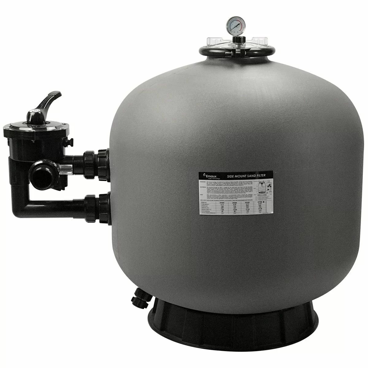 Пісочний фільтр до басейну Emaux SP700; 19,2 м³/год; бокове підключення, фото 1