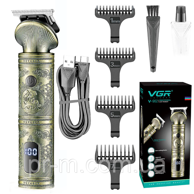 Машинка для стрижки VGR V-962 з дисплеєм, фото 1