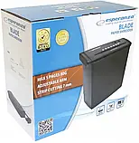 Шредер офісний, знищувач паперу, подрібнювач документів Esperanza BLADE EN101 10л, фото 8