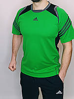 Футболка спортивная мужская зелёная Adidas. Размер - М