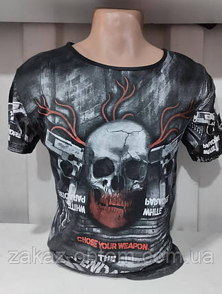 Футболка чоловіча норма гуртом (M-2XL) Туреччина-116047, фото 1