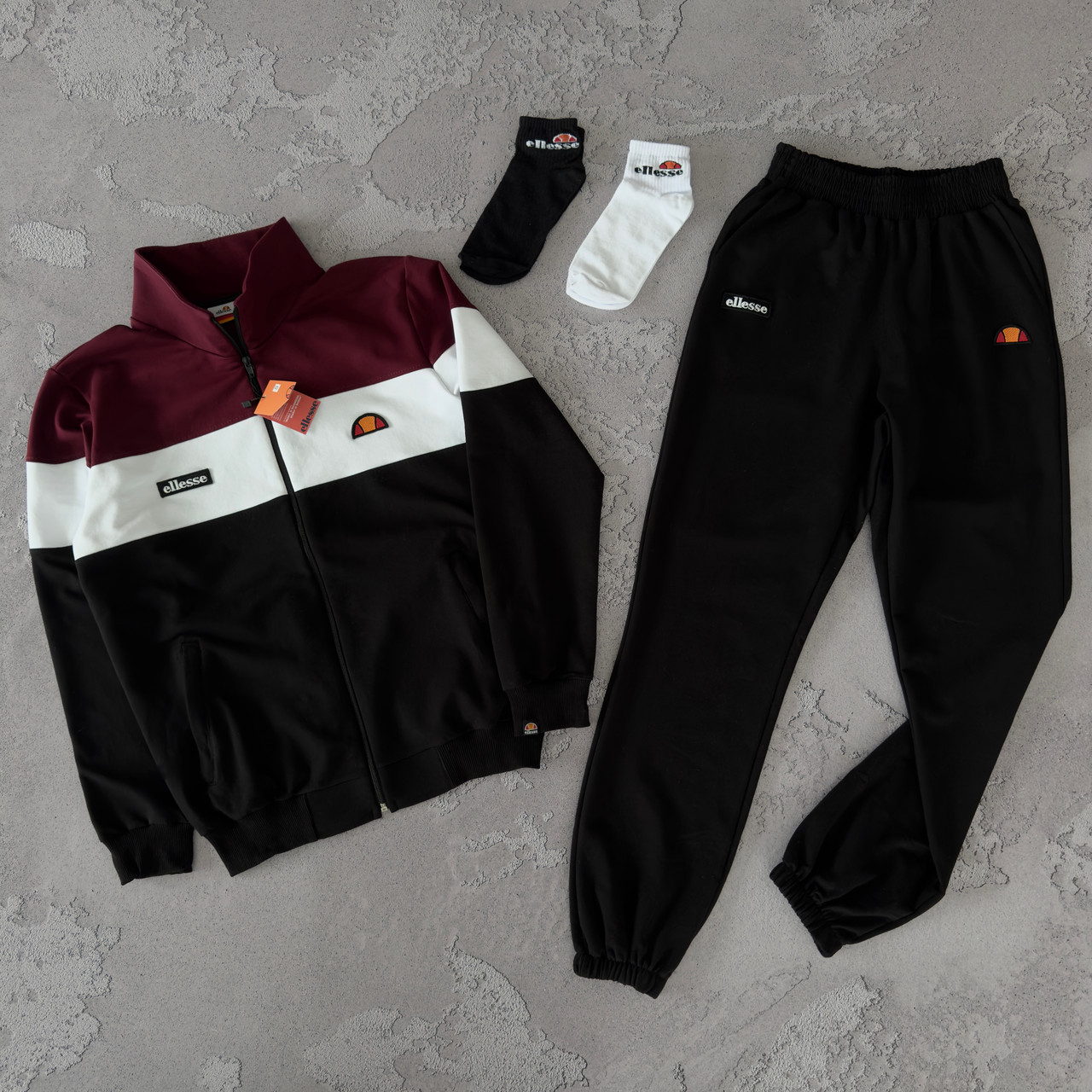 Спортивний костюм чоловічий ellesse весна осінь літо на блискавці олімпійка штани еліс