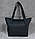 Стильна стьобана сумка жіноча плащівка чорна, фото 3