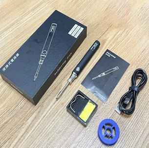 Бездротовий паяльник USB 5V 8W з регулюванням температури, чорний, фото 2