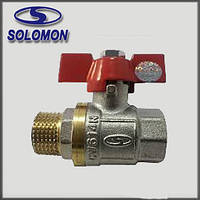 Кран кульовий PN40 1/2" ВН Solomon (метелик)