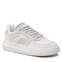 Urbanshop com ua Снікерcи Chunky Cupsole Satin Wn YW0YW00923 White/Oyster Mushroom/Firecracker 0LG РОЗМІРИ