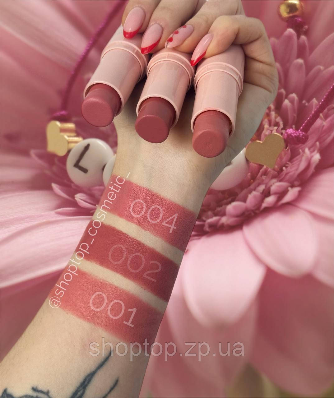 Рум’яна-стік Creamy Stick Blush ANGELIC 001 Rosy Posy Bogenia, фото 1