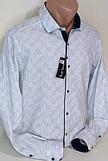 Чоловічі сорочки Paul Smith vd-0060 в прин біла приталена стрейч стильна, ошатна Туреччина з довгим рукавом, фото 2