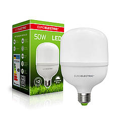 LED лампа високопотужна Euroelectric 50W Е40 6500K LED-HP-50406/T140(P)