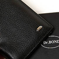 Чоловіче шкіряне портмоне DR. BOND M-OB1 black.Купити чоловічі гаманці гуртом і в роздріб в Україні., фото 3