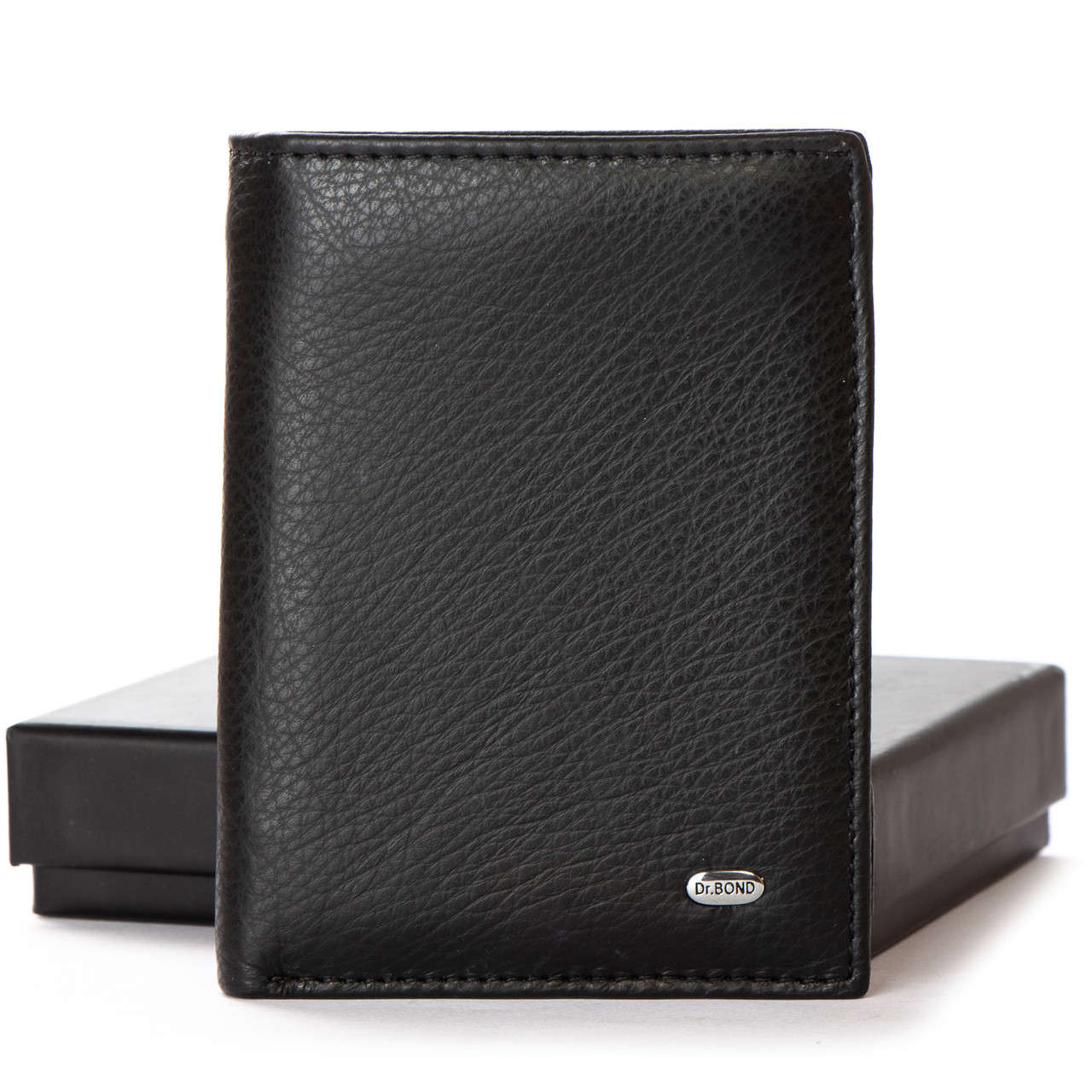 Чоловіче шкіряне портмоне DR. BOND MSM-13 black.Купити чоловічі гаманці гуртом і в роздріб в Україні., фото 1