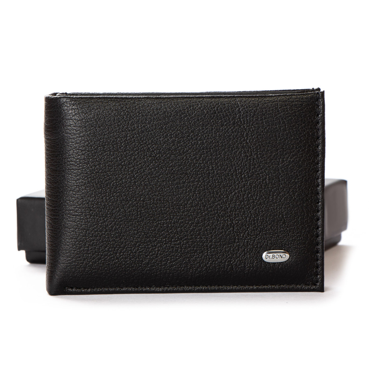 Чоловіче шкіряне портмоне DR. BOND MSM-14 black.Купити чоловічі гаманці гуртом і в роздріб в Україні., фото 1