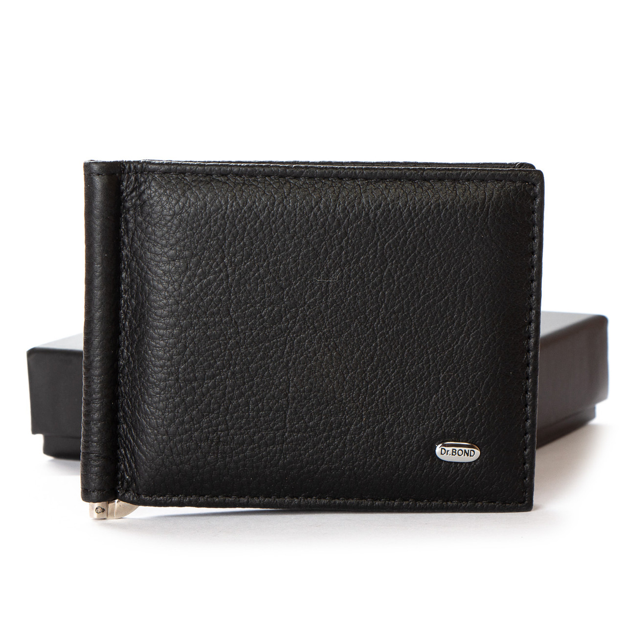 Чоловіче шкіряне портмоне DR. BOND MZS-3 black.Купити чоловічі гаманці гуртом і в роздріб в Україні., фото 1