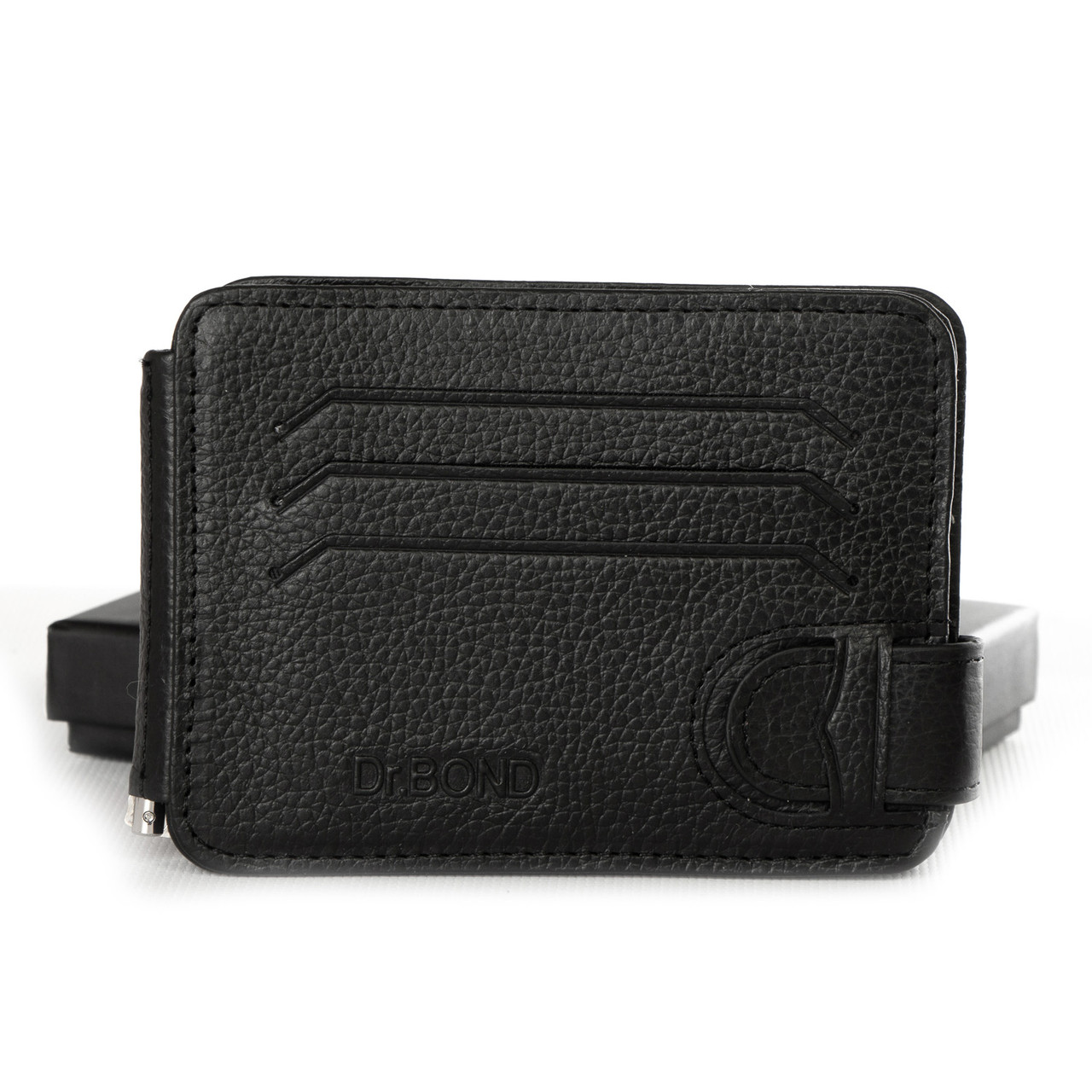 Чоловіче шкіряне портмоне DR. BOND MZS-4 black.Купити чоловічі гаманці гуртом і в роздріб в Україні., фото 1