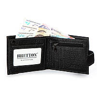 Чоловіче шкіряне портмоне BRETTON 208V-L1 black.Купити чоловічі гаманці гуртом і в роздріб в Україні., фото 3