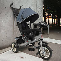 Велосипед триколісний з батьківською ручкою Best Trike (колеса піна, USB, Bluetooth) 6588 / 67-012 Синій