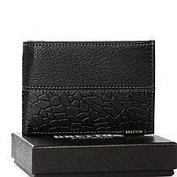 Чоловіче шкіряне портмоне BRETTON 168-L24B black.Купити чоловічі гаманці гуртом і в роздріб в Україні., фото 3
