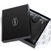 Чоловіче шкіряне портмоне DR. BOND M2 black.Купити чоловічі гаманці гуртом і в роздріб в Україні., фото 3