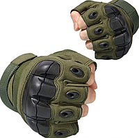 Тактичні рукавички Короткопалі Зевс (XL), сенсорні безпалі рукавички для військових TRICON