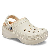 Urbanshop com ua  Шльопанці Crocs Classic Platform Lined Clog W 207938 Bone 2Y2 РОЗМІРИ ЗАПИТУЙТЕ