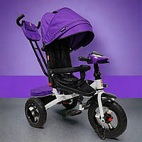 Велосипед трехколёсный Best Trikе с родительской ручкой (стальная рама, складной руль) 6088 F 810-25 Фиолет.