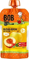 Пюре фруктовое без сахара "Яблоко-Персик" для детей от 5 месяцев, 250 г Улитка Боб