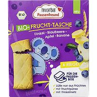 FruchtBar - органические батончики с черникой, яблоком и бананом 132 г