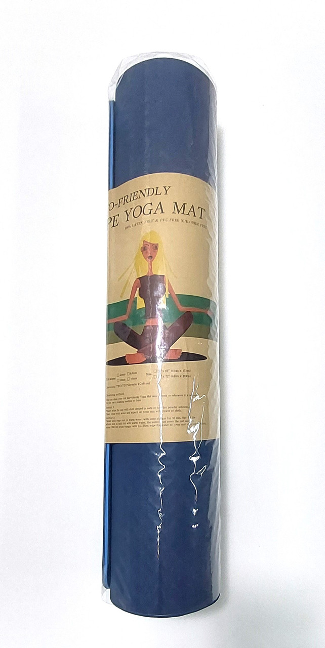 Килимок для йоги BT-SG-0006 СГ двокол.TPE 6 мм 183*61 см товщина 6 мм йогамат, фото 1