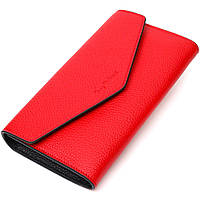 Комбинированное женское крупное портмоне из натуральной кожи Tony Bellucci Красный BuyIT Комбіноване жіноче