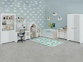 Дитяча кімната Нордік дуб пісочний/білий Неман