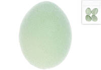 Яйце з флоковим напиленням, 4*5.5см, колір - зелений Тіффані (1шт) 113-099