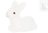 Декоративних кроликів з флоковим напиленням 4.5*6см, колір - білий (1шт) 113-191