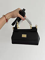 Женская сумочка дольче габбана чёрная Dolce & Gabbana молодёжная деловая сумка через плечо