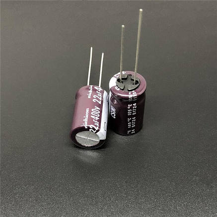 Конденсатор Nichicon 22uF 400V 22мкФ 400В, фото 3