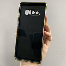 Чохол для Samsung Galaxy Note 8 чохол із золотою окантовкою на телефон самсунг нот 8 чорний h7y, фото 3