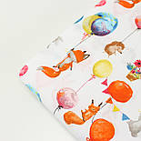 Бязь "Звірята з повітряними кульками" на білому тлі № 1488, фото 6