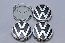 Ковпачки c логотипом Volkswagen VW 75mm (для дисків Mercedes)