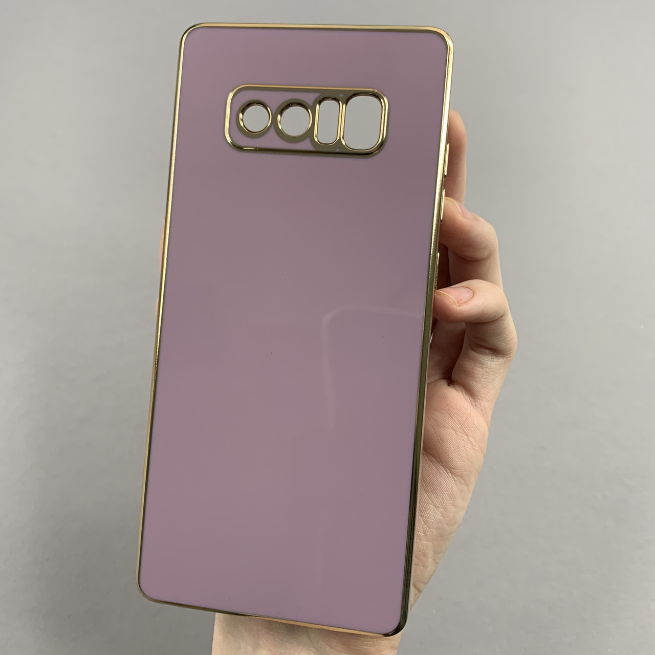 Чохол для Samsung Galaxy Note 8 чохол із золотою окантовкою на телефон самсунг нот 8 чорничний h7y