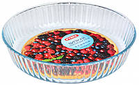 Форма для выпечки стеклянная рифленая для пирога Pyrex Bake&Enjoy 26см круглая (2.6л)