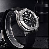 Механічний з автопідзаводом годинник для дайвінгу (20 АТМ) Pagani Design PD-1767 Silver-Black, фото 4