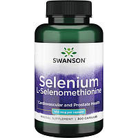 Селен минерал, антиоксидант, Селенметионин, Selenium (L-Selenomethionine), Swanson, 100 мкг, 300 капсул