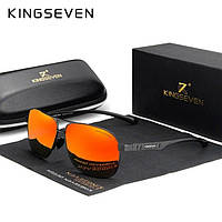 Мужские поляризационные солнцезащитные очки KINGSEVEN N7188 Black Red