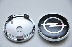 Ковпачки/заглушки для литих дисків OPEL 60мм Black
