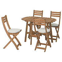 Раскладной стол и 4 стула ASKHOLMEN IKEA 495.300.41