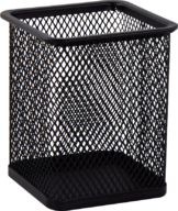 Підставка для ручок квадратна металева чорна