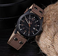Чоловічий наручний годинник Soki Темно-коричневий Adore